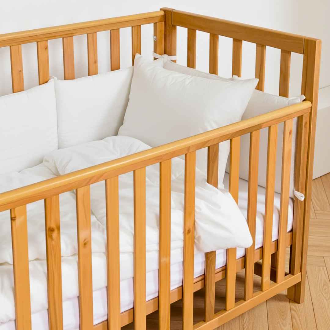 Dětská postýlka Sleeppo Gekko Kids 120x60. Přírodní Buk